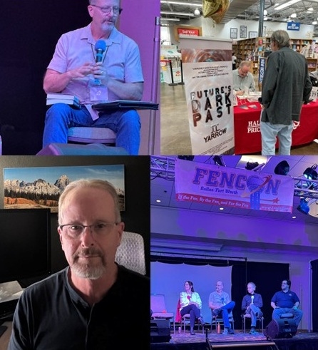 John Yarrow at events — speaking, signing books, and on panel at FenCon